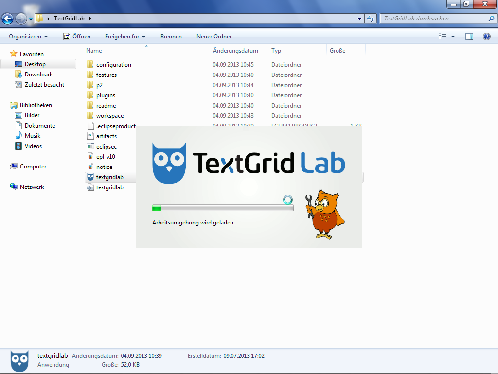 textgridlab.exe starten